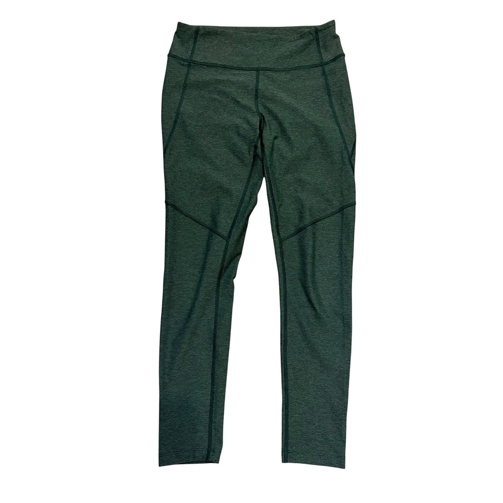 Outdoor Voices TechSweat Leggings Green Space Dye Heathered Medium Yoga Athletic